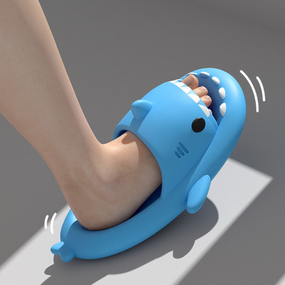 Nyári cápapapucsok beltéri kültéri papucsok csúszdák vastag talpú csúszásgátló egyszínű hűvös vicces papucsok női férfi cipők új