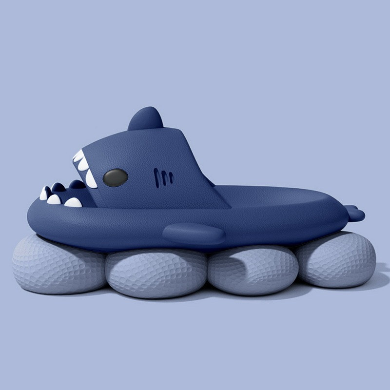 Nyári cápapapucsok beltéri kültéri papucsok csúszdák vastag talpú csúszásgátló egyszínű hűvös vicces papucsok női férfi cipők új