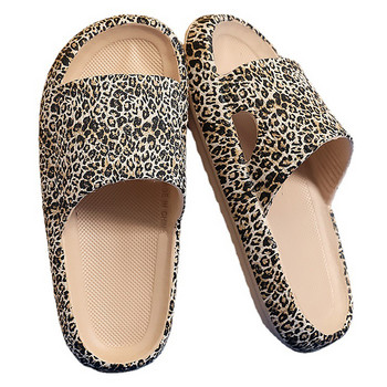 Дамски летни домашни чехли с леопардов принт Eva с меко дъно Чехли с ръкохватки за жени Дамски чехли за лед