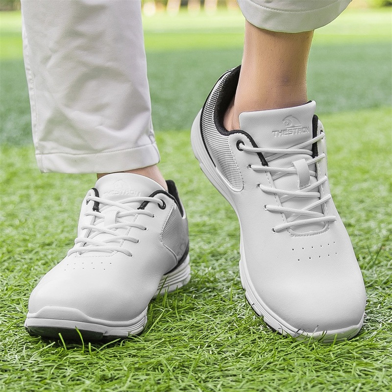 Férfi golfcipők tüske nélküli vízálló golfcipők, 39-47-es méretű sétacipők golfozóknak, csúszásgátló sportcipők férfi