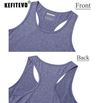 KEFITEVD Καλοκαιρινό γιλέκο για τρέξιμο Γυναικεία αμάνικα μονό μπλουζάκια που απομακρύνουν την υγρασία Γρήγορο στέγνωμα Γυμναστήριο Fitness πουκάμισα γιόγκα Γιλέκα