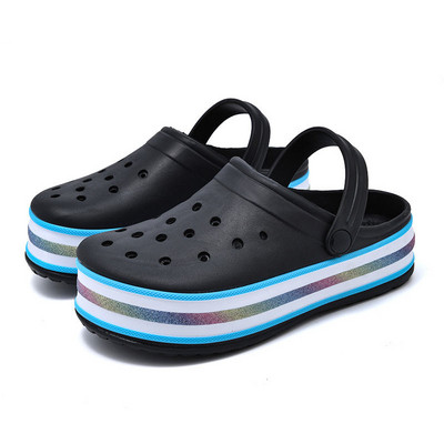 Benboy Új divat lány tavaszi szandál csillogó fényes női magassarkú EVA külső talp Férfi női papucs