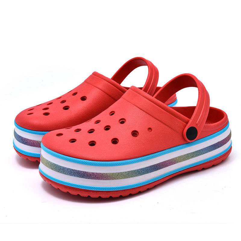 Benboy Új divat lány tavaszi szandál csillogó fényes női magassarkú EVA külső talp Férfi női papucs