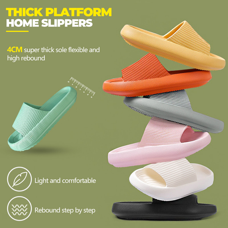 Az új, vastagabb, kényelmes papucs férfiaknak és nőknek otthoni fürdőszoba Fürdőszoba Pár vastag alsó otthoni szandálok és papucsok nyári viselet