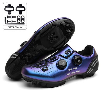 Kalnu velosipēdistu apavi Vīriešu plakani Dirt Mtb riteņbraukšanas apavi sievietēm sacīkšu šosejas velosipēdistu sporta apavi Speed velosipēdu apavi Spd skavas priekš Shimano