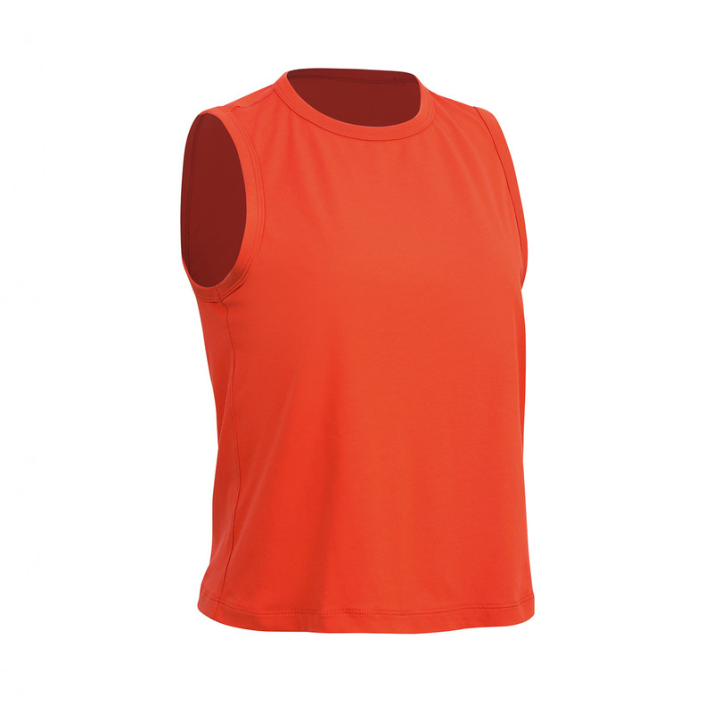 CRZ YOGA Pima kokvilnas apgriezti sporta krekli sievietēm ar augstu kakla izgriezumu.