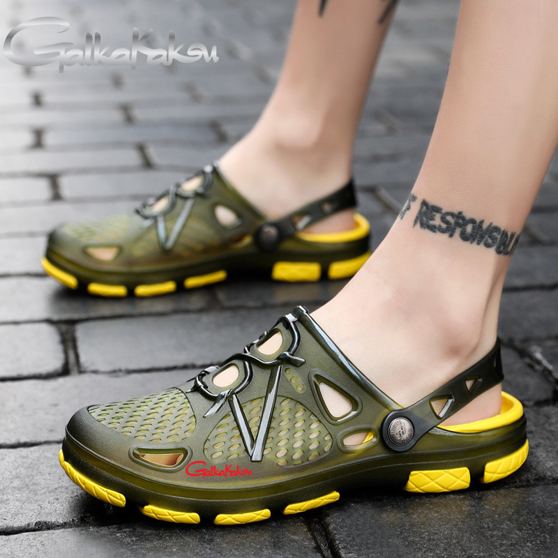 Summer Breathable Hole Sandals Water Shoes Ανδρικά παπούτσια για ψάρεμα πεζοπορία Μάρκα Outdoor Beach Sandy Παπούτσια Unisex Αντιολισθητικά παπούτσια Creek