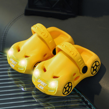 Καλοκαιρινό παιδικό EVA σανδάλια Παιδικά παντόφλες Βρεφικά αγόρια για κορίτσια Μαλακή σόλα Αντιολισθητική τρύπα παπούτσια παραλίας Χαριτωμένα κινούμενα σχέδια Φωτεινά φώτα αυτοκινήτου
