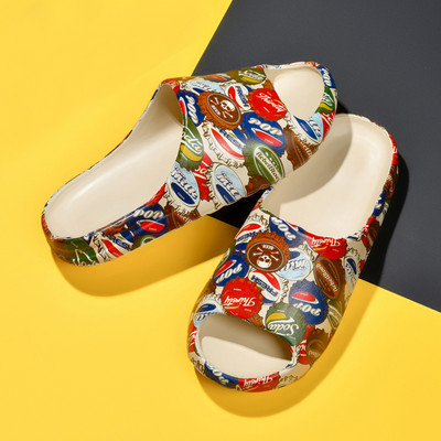 Kuum müük paksu põhjaga Vannituba Meeste Kodusussid Sussid Pehmed Toasussid Suvised plätud rannasussid