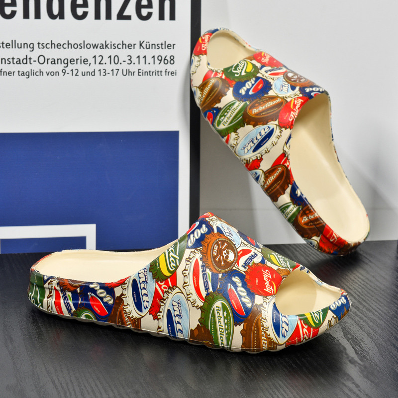 Kuum müük paksu põhjaga Vannituba Meeste Kodusussid Sussid Pehmed Toasussid Suvised plätud rannasussid