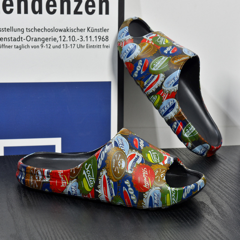 Kuum müük paksu põhjaga Vannituba Meeste Kodusussid Sussid Pehmed Toasussid Suvised plätud rannasussid