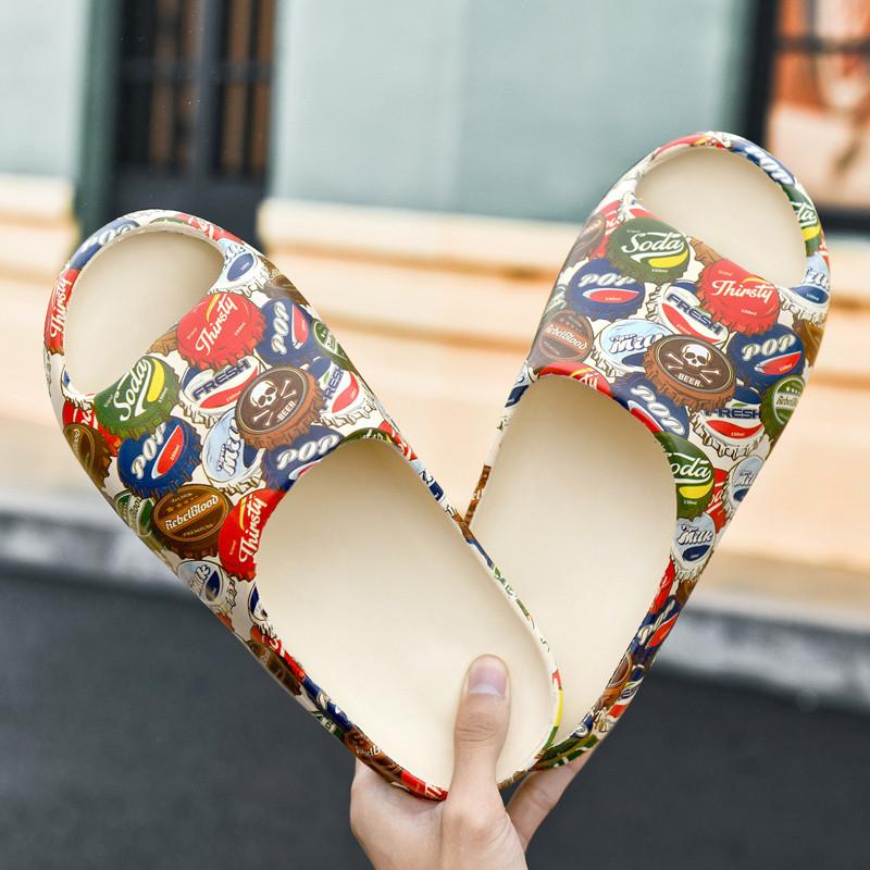 Kuum müük paksu põhjaga Vannituba Meeste Kodusussid Sussid Pehmed Toasussid Suvised plätud rannasussid