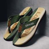 Vasaras Vīriešu Flip Flop Vīriešu Pludmales Čības Plakanas Vīriešu Ikdienas Ikdienas Apavi Peldēšana Ūdens Baseins Saspiežot Toe Sandalias Hombre