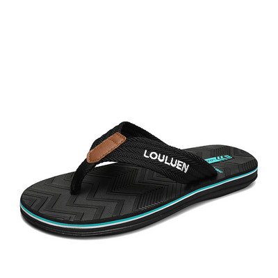 Vasaras Vīriešu Flip Flop Vīriešu Pludmales Čības Plakanas Vīriešu Ikdienas Ikdienas Apavi Peldēšana Ūdens Baseins Saspiežot Toe Sandalias Hombre