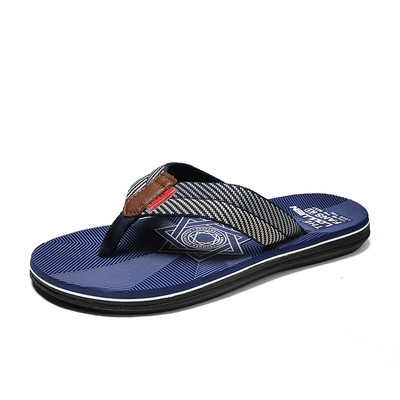 Vasaras Vīriešu Flip Flop Vīriešu Pludmales Čības Plakanas Vīriešu Ikdienas Ikdienas Apavi Peldēšana Ūdens Baseins Saspiežot Toe Sandalias Hombre