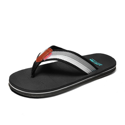 Vasaras Vīriešu Flip Flop Vīriešu Pludmales Čības Plakanas Vīriešu Ikdienas Ikdienas Apavi Peldēšana Ūdens Baseins Saspiežot Toe Sandalias Hombre