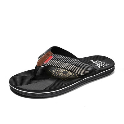 Vasaras Vīriešu Flip Flop Vīriešu Pludmales Čības Plakanas Vīriešu Ikdienas Ikdienas Apavi Peldēšana Ūdens Baseins Saspiežot Toe Sandalias Hombre