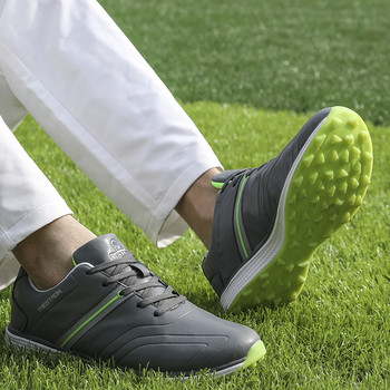 Водоустойчиви обувки за голф Мъжки маратонки за голф Мъжки кожени спортни обувки за голф Без шипове Леки пролетни есенни обувки за голф Турове
