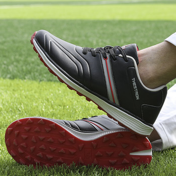 Водоустойчиви обувки за голф Мъжки маратонки за голф Мъжки кожени спортни обувки за голф Без шипове Леки пролетни есенни обувки за голф Турове
