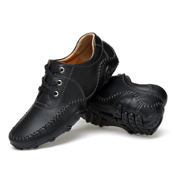 Кожени мъжки обувки за голф Удобни мъжки професионални спортни маратонки за голф Голф на открито Спортни маратонки за ходене Черно-бели Голф