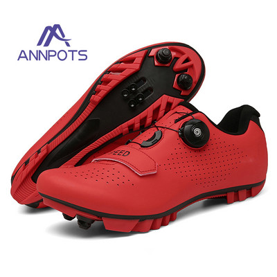 Vīriešu kalnu velosipēdistu apavi Speed Sneakers šosejas riteņbraukšanas čības MTB apavi īpaši vieglie sieviešu plakani SPD pašbloķējošie velosipēda apavi