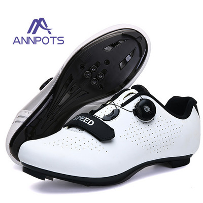 Vīriešu kalnu velosipēdistu apavi Speed Sneakers šosejas riteņbraukšanas čības MTB apavi īpaši vieglie sieviešu plakani SPD pašbloķējošie velosipēda apavi