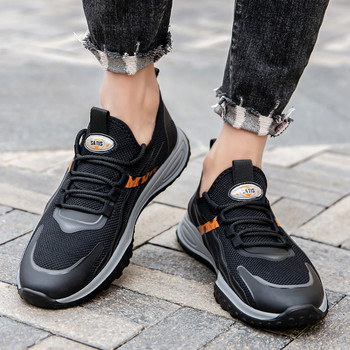 Черни мрежести обувки за голф Мъжки нови тенденции Луксозни младежки маратонки за голф Външни спортни обувки Добро качество Голфърски маратонки за ходене