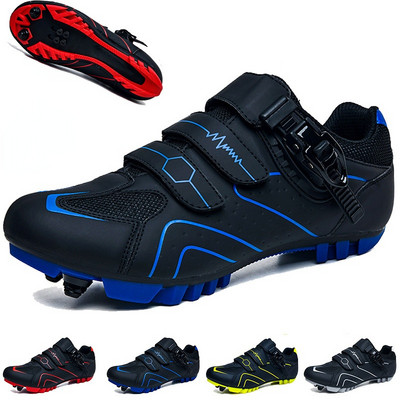 Zhenzu Professional Mtb kerékpáros cipő Férfi önzáró Spd Cleats országúti kerékpár Sapatilha Ciclismo női lapos sebességű kerékpáros tornacipő