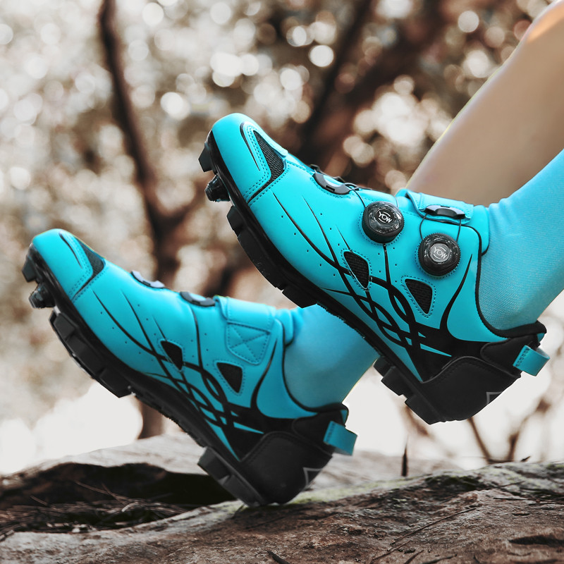 Férfi MTB Kerékpáros Cipők Hegyikerékpáros lábbelik Carbon csúszásmentes országúti kerékpáros csizmák Speed Sneaker Racing Női SPD Cleats Kerékpárcipők