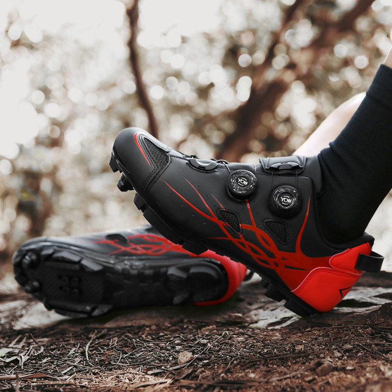 Férfi MTB Kerékpáros Cipők Hegyikerékpáros lábbelik Carbon csúszásmentes országúti kerékpáros csizmák Speed Sneaker Racing Női SPD Cleats Kerékpárcipők