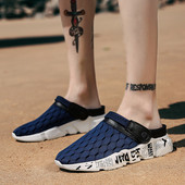 Ljetne muške mrežaste sandale Prozračne papuče Lagane polu japanke Muške modne natikače Vanjske sandale s rupama Cipele za plažu