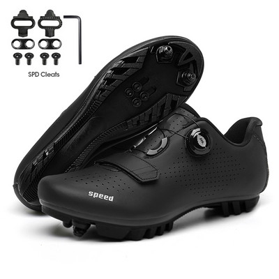 Kerékpáros Cipők MTB Férfi Országúti Bicikli Cipők Lapos Kerékpár Speed Sneakers Női SPD Klipszek Önzáró Verseny Mountain Bike lábbelik
