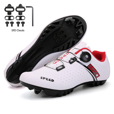 Kerékpáros Cipők MTB Férfi Országúti Bicikli Cipők Lapos Kerékpár Speed Sneakers Női SPD Klipszek Önzáró Verseny Mountain Bike lábbelik