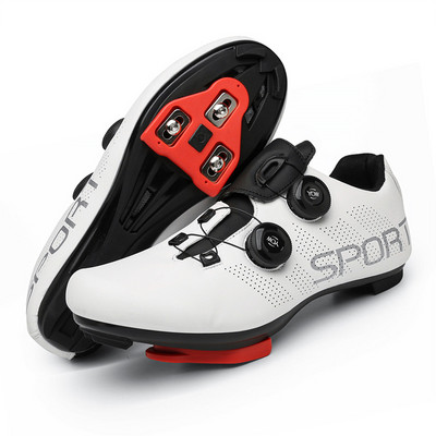 Plento Dviračių Batai Greitieji sportbačiai Vyriški Maršruto apkabos Dviračių batai Savaime užsifiksuojantys Lenktynių sportiniai Batai Moteriški dviračių avalynė su plokščiu pedalu