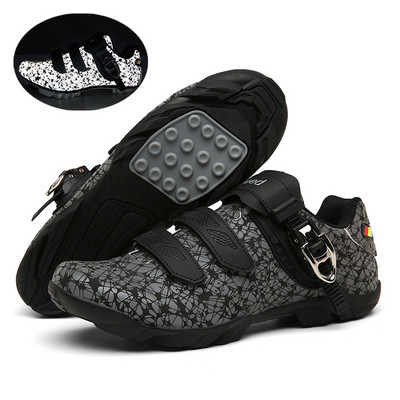 Šviečiantys MTB batai dviračių sportbačiai vyriški, moteriški plento dviračių batai sapatilha ciclismo, savaime užsifiksuojantys dviračių sportbačiai, plokšti lenktyniniai batai