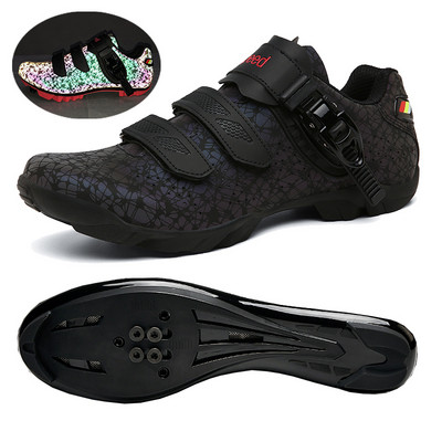 Šviečiantys MTB batai dviračių sportbačiai vyriški, moteriški plento dviračių batai sapatilha ciclismo, savaime užsifiksuojantys dviračių sportbačiai, plokšti lenktyniniai batai