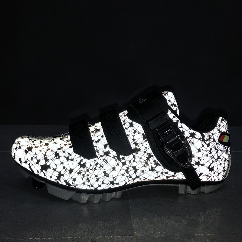 Šviečiantys MTB batai dviračių sportbačiai vyriški, moteriški plento dviračių batai sapatilha ciclismo, savaime užsifiksuojantys dviračių sportbačiai, plokšti lenktyniniai batai