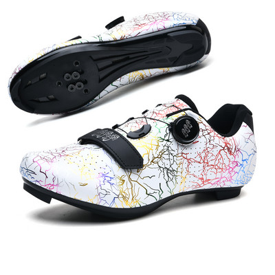 Vīriešu SPD ātrgaitas velosipēdu sporta apavi Pašbloķējošie šosejas motorollera apavi Vieglie MTB kalnu apavi bezceļa riteņbraukšanai