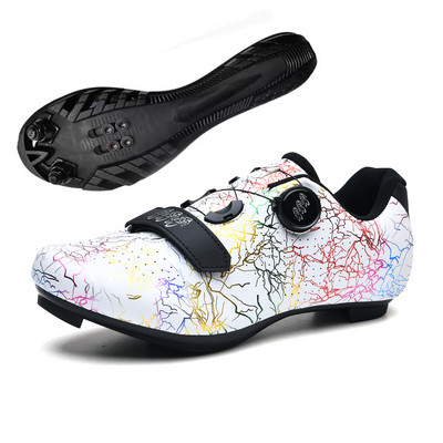 Vīriešu SPD ātrgaitas velosipēdu sporta apavi Pašbloķējošie šosejas motorollera apavi Vieglie MTB kalnu apavi bezceļa riteņbraukšanai