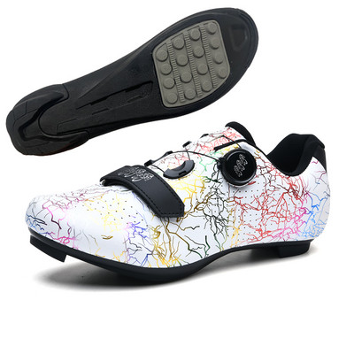 Vīriešu SPD ātrgaitas velosipēdu sporta apavi Pašbloķējošie šosejas motorollera apavi Vieglie MTB kalnu apavi bezceļa riteņbraukšanai