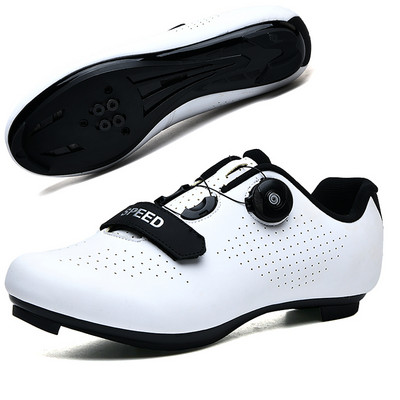 Vīriešu SPD ātrgaitas velosipēdu sporta apavi Pašbloķējošie šosejas motorollera apavi Vieglie MTB kalnu apavi bezceļa riteņbraukšanai