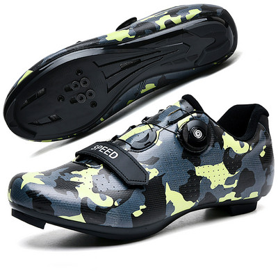 Vīriešu SPD ātrgaitas velosipēdu sporta apavi Pašbloķējošie šosejas motorollera apavi Vieglie MTB kalnu apavi bezceļa riteņbraukšanai