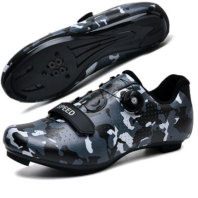 Vīriešu SPD ātrgaitas velosipēdu sporta apavi Pašbloķējošie šosejas motorollera apavi Vieglie MTB kalnu apavi bezceļa riteņbraukšanai