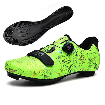 Vīriešu SPD ātrgaitas velosipēdu sporta apavi Pašbloķējošie šosejas motorollera apavi Vieglie MTB kalnu apavi bezceļa riteņbraukšanai