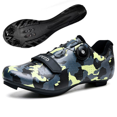 Vīriešu SPD ātrgaitas velosipēdu sporta apavi Pašbloķējošie šosejas motorollera apavi Vieglie MTB kalnu apavi bezceļa riteņbraukšanai