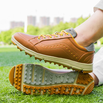 Αδιάβροχα παπούτσια γκολφ ανδρικά άνετα αθλητικά παπούτσια γκολφ Υπαίθρια πολυτελή παπούτσια γκολφ Μεγάλο μέγεθος 39-48 Παπούτσια για περπάτημα για παίκτες γκολφ