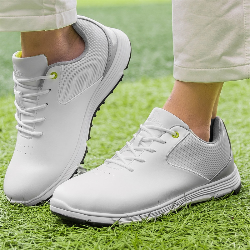 Jauna stila ūdensnecaurlaidīgi vīriešu golfa apavi Ērti vīriešu golfa sporta apavi āra sporta apaviem