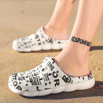 Мъжки ежедневни обувки Летни сандали Външни плажни обувки Мъжки приплъзващи се градински сабо Ежедневни водни чехли за душ Унисекс Literide
