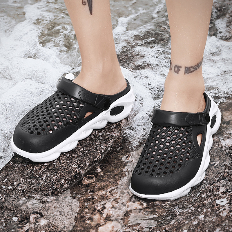 Vīrieši Sieviešu Čības Āra Sandales Mājas Dārzs Ērts koka tupeles Pludmales ūdens apavi