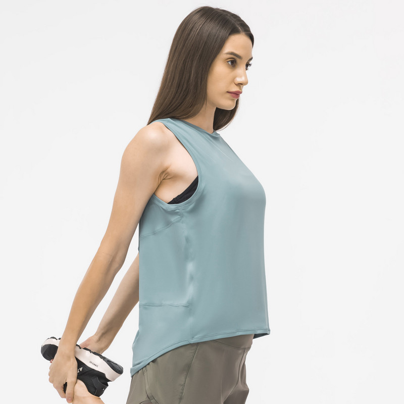 SHINBENE paljaste alasti tunnetega tavaline treening Fitness jõusaali vest Naiste kerge, avara kehaehitusega higistamisvastased jooksjooga harjutused